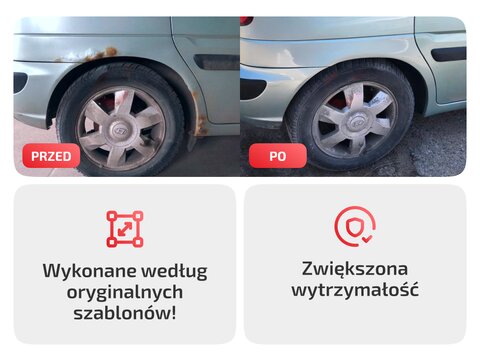 Reperaturki błotników tylnych do Kia Shuma II
