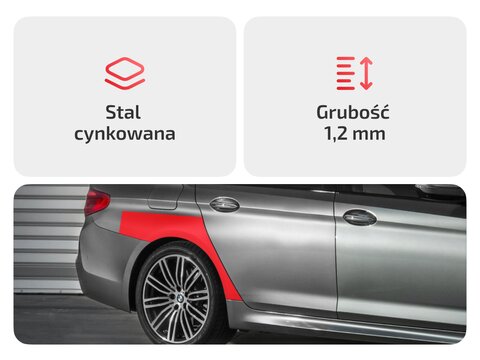 Reperaturki błotników tylnych do Kia Shuma II